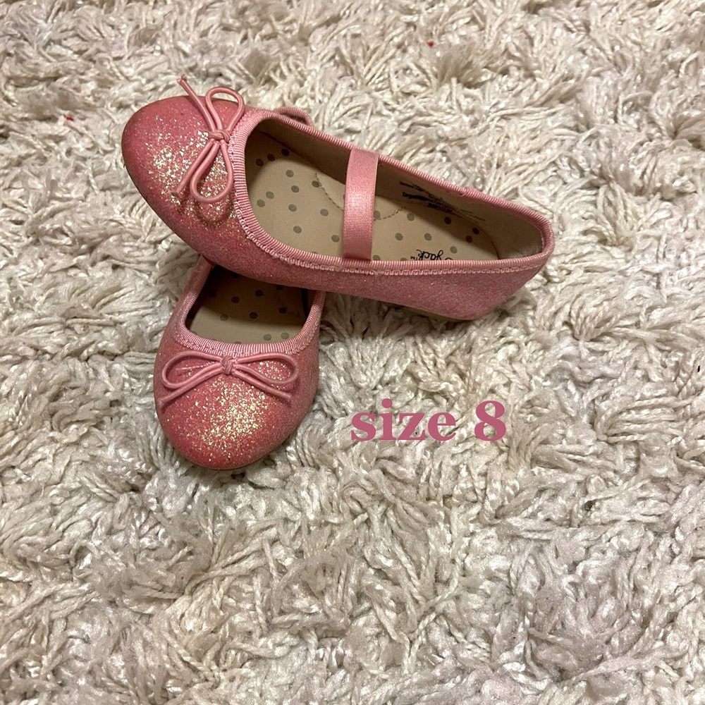 Size 8 Pink Sparkle Dress Shoes